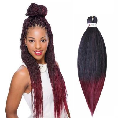 China Hot Water Set Pre Stretched Ez Braids Private Label - Stretched Braiding Hair Perm Yaki Elephant Braids Synthetic Hair Extensions Easy Braid Hair for sale