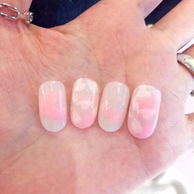 China 3D Bride Press On Nails Full Cover Fake Nails Wholesale Pre Designed ABS Nail Art Artificial Nail L46 for sale