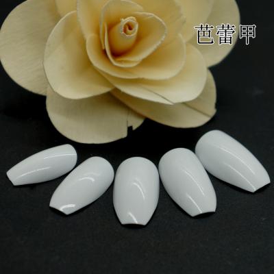 China Non-Toxic Coffin Long Fake Nails Clear Acrylic Coffin Shaped Ballerina Nails Tips 500pcs Full Cover Fake Nail for sale