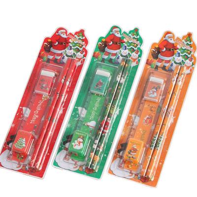 China School& Office Christmas Gift For Kids Stationary Gift Set For Kids Pencil Set With Eraser With Ruler With Pencil Sharpener for sale