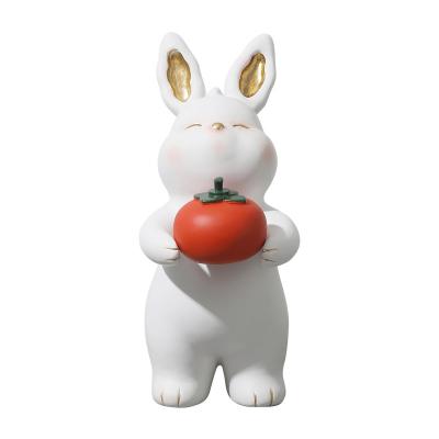 China Europe 2023 Hot Sales Resin Rabbit Resin Living Room Home Decoration Table Wholesale for sale