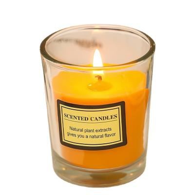 China Wholesale New Item Decorative Warm Glass Wax Candle European Simple Wedding Soy Candle Decoration Candle for sale