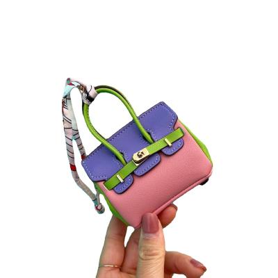 China Fashion Leather Bag Tassel Coin Purse Cute Lipstick Mini Pendant Key Chain Bag for sale