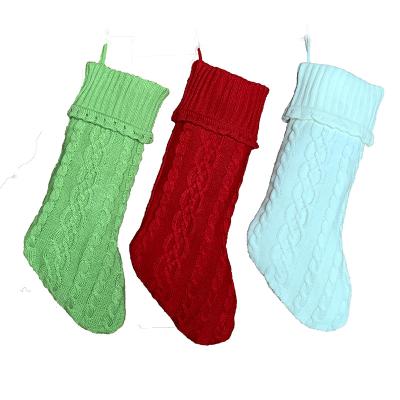 China Festival Home Decoration Christmas Decorations New Knitted Christmas Socks Gift Bag Decoration Home Decoration Socks for sale