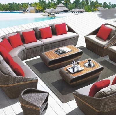 China Traditional Garden Rattan Sofa Leisure Suits More People Outdoor Rattan Sofa for sale