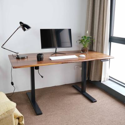 China Black Walnut Adjustable Waterproof Living Edge Solid Plank Life Table Wide Desk 30x60x0.8inch for sale