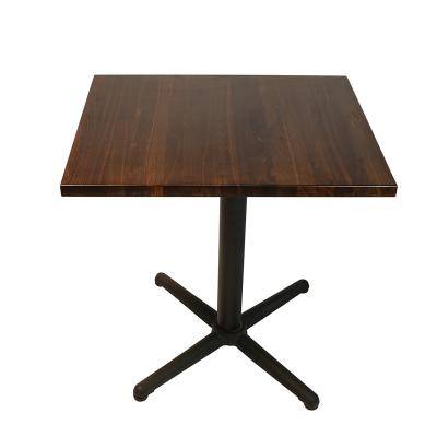 China Modern Beech Wood Solid Edge Bonded Paint Walnut Color Coffee Table 24x30inch With Crisscross Base for sale