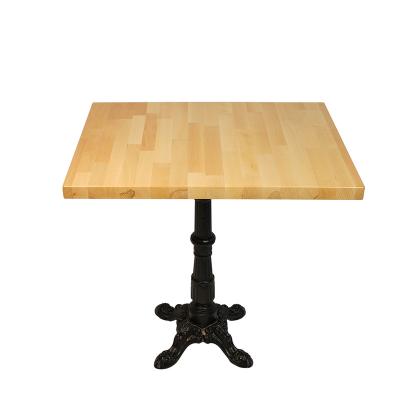 China 100% Solid Beech Wood Butcher Block Solid Wood Coffee Table With Roman Style Base 24x30inch for sale