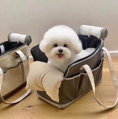 China Sustainable Comfort Pet Carrier Quilted Foldable Travel Airline Dog Pet Approved for sale