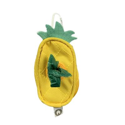 China 2021 New Arrival Sustainable Cute Pineapple Dog Waste Poop Bag Carrier Rack Waste Dispenser for sale