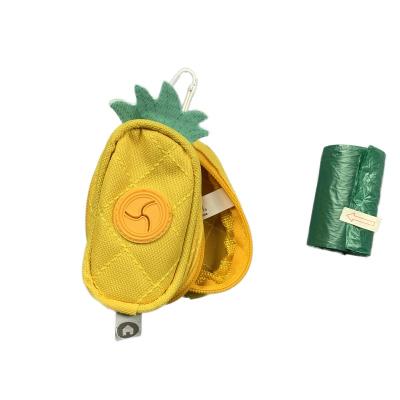 China 2021 Sustainable Cute New Arrival Doggie Poop Pineapple Pet Waste Bag Holder Dispenser for sale