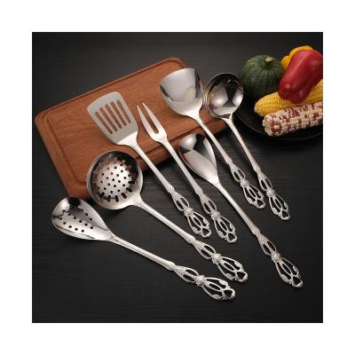 China Yard Style 7pcs Stainless Steel Kitchenware Kitchen Accessories Viable Western Style 7pcs Handy Cookware Set for sale