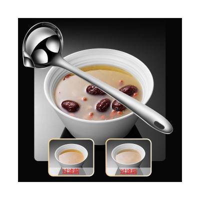 China Viable Oil Soup Pocket Oil Filter Administer 304 Stainless Steel Soup Spoon Pocket For Kitchen Accessories for sale