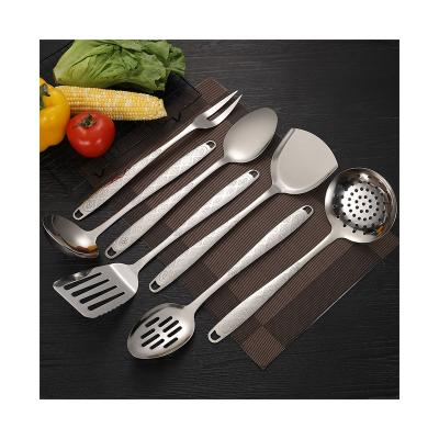 China Hot Selling Viable Kitchenware Cheap 7 Piece Stainless Steel Pocket Soup Skimmer Tool Kitchen Accessories for sale