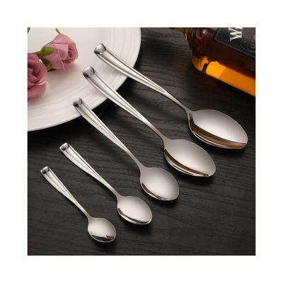 China Sustainable Tableware Metal Style Flatware Set Luxury Cutlery Stainless Steel Knife Fork Spoon for sale