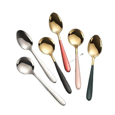 China Sustainable Modern Royal Silver Stainless Steel Spoon Set Dinner Supplies Restaurant Supplies for sale