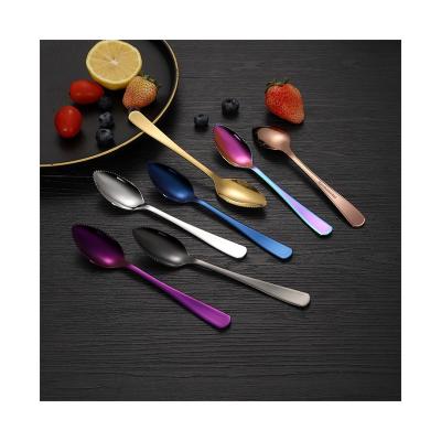 China Sustainable Hot Selling Stainless SteelNew Mud Spoon Scrape Mud Spoon Baby Complementary Fruit Spoon Sustainable Digging Cutlery for sale