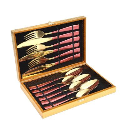 China 12 Pieces Stainless Steel Viable Custom Mirror Polished Cutlery Gift Set Picnic Supplies for sale