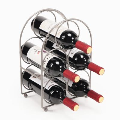 China Viable Hot Products In Amazon Metal Wine Display Rack Wine Rack for sale