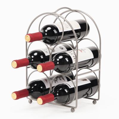 China 2021 Modern Popular Nordic Style Metal Steel Wine Rack Wine Rack Viable for sale