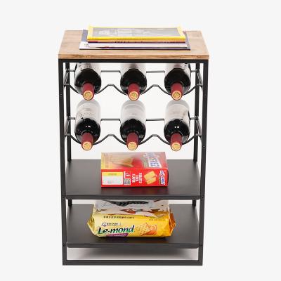 China Wholesale Viable Multifunctional Vertical Bar Cellar Design Rack Wine Metal Wine Bottle Holder Cooling Rack for sale