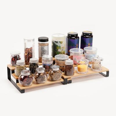 China Viable Cabinet Slide Basket Organizer Drawer Pull Out Storage Rack 3 Tier To Fit Kitchen Spice Rack Organizer for sale