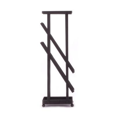 China Popular Simple Black Steel Umbrella Stand Rack 2022 Metal Umbrella Holder Stand for sale