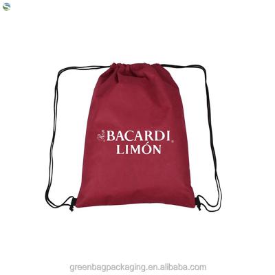 China Colorful Logo Sports Drawstring Bag Kids 2 Side Ribbon Reusable Waterproof Custom Wholesale Eco-Friendly With for sale