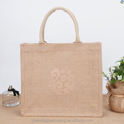 China Kaifei Nature Eco-Friendly Durable Jute Tote Bag Burlap Luxury Hand Braided Shoulder Washed Canvas Custom Printed for sale