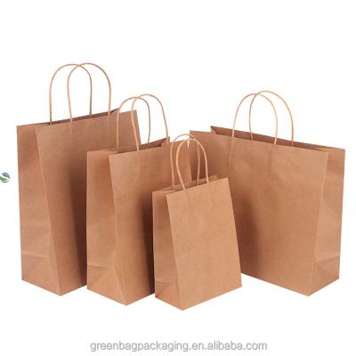 China Recycled Materials Paper Tote Bag Grocery Cheap Small Foldable Gift Bags With Handles White Craft 210Gsm Kraft Paper Handle Pink Blue Shopping for sale