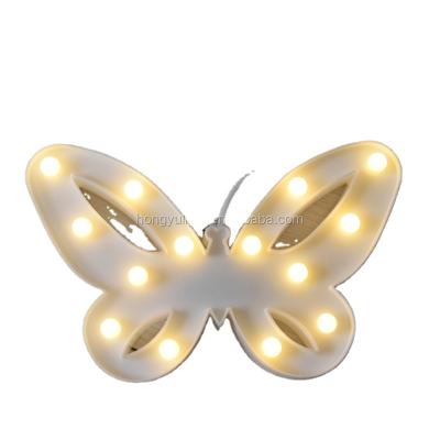 China Decoration LED mini butterfly marquee sign in lovely electronic signs& kids room& marqueen Christmas wall decoration battery for sale