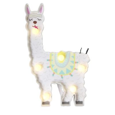 China / LED Painted Alpaca Night Light Kids Gifts Llama Night Light Up Llama Decor Signs Wall Decoration For Girls Room Bedside for sale