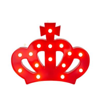 China Decoration LED Battery Queen Princess Kings Crown Marquee Sign Light Decor for Bedroom, Nursery and Baby's Room for sale