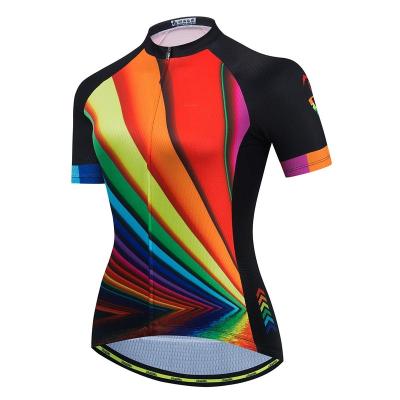 China Autumn New Style Bike Clothes Mtb Uniform Cycling Jerseys Female Wear Breathable Cycling Tank Top Women's Short Sleeve Clothing for sale