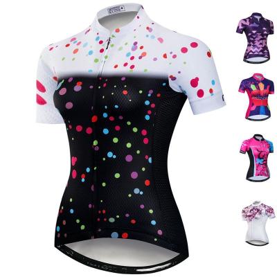 China Pro Team Bike Bicycle Shirts MTB Short Sleeve Maillot Ropa Ciclismo Breathable Outdoor Wear Tops Pockets Quick Dry Womens Cycling Tank Top for sale