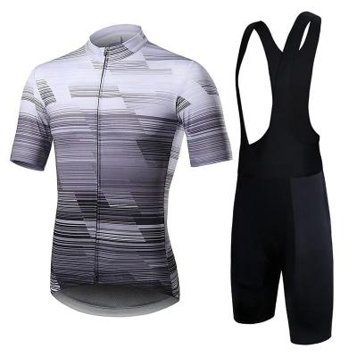 China Breathable Mens Cycling Tank Top Set Road Bike Tank Top Zipper Pocket Shorts Sleeves Cycling Kits Bib Shorts 3D Padded for sale