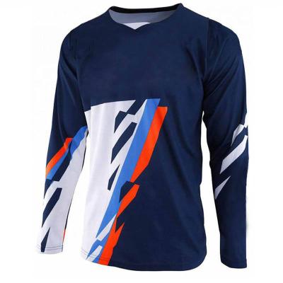 China Breathable custom design mtb singlet long sleeve mountain bike clothing OEM sublimated print cycling mtb singlet with reflective logo for sale