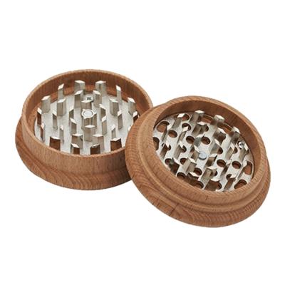 China Sustainable Wooden Weed Grinder Two Part Logo Customized Dia.28mm for sale