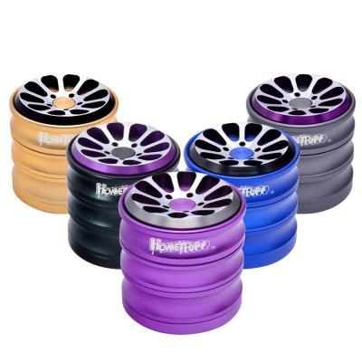 China High Quality Aluminum Wheel Design Herb Grinder Weed Grinder Car 4 Parts Grinding Tobacco and Magnetic Connection Herb Grinder for sale