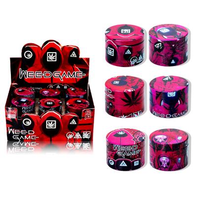 China Cigarette Zinc Alloy Full Color Printing Zinc Alloy Grinder With Squid Pattern Metal Smoke Grinder for sale