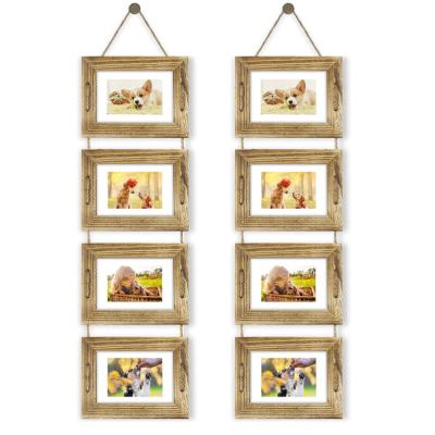 China Modern Rustic Solid Wood Wall Hanging 2 Pack of Decor Collage Picture Frames Picture Frames for sale