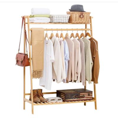 China Modern Custom Shoe Clothing Storage Organizer Shelves Heavy Duty Bamboo Clothes Dryer Rack for sale