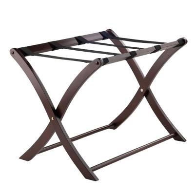 China Best Selling Modern Foldable Bedroom Wooden Hotel Luggage Rack Luggage Shelf Rack for sale