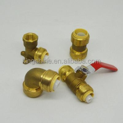 China Lead Free Brass Lead Free Brass Thrust Fits Quick Coupling Sharkbit Fittings 1/2