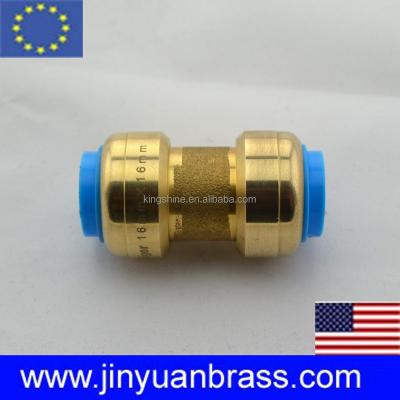 China Lead Free Or Brass Fittings Brass Push Fit Quick Connector Mating Straight Connector Push Fitting for sale