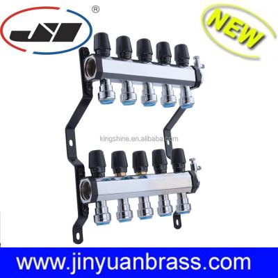 China Home Lead Free Brass Push Fit Underfloor Heating Manifold Manifold For Pex Pipe for sale