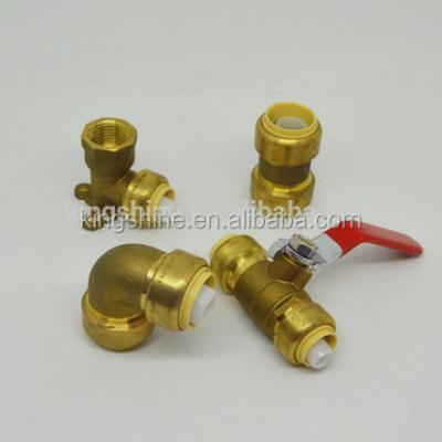 China Lead Free Brass Or Lead Push Fit Brass Lead Free Brass Fittings Push Pipe Fitting Fitting Chrome Plated for sale