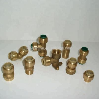 China C46500 Lead Free Brass Or Others Push Fit Fittings Fittings Connector Pipe Fitting Pex Straight Copper Lead Free Brass Push Fitting for sale