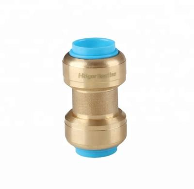 China Lead Free Brass Or Lead Brass Lead Free Brass Push Fit Fittings Coupling Brass Threaded Pipe Connector Adapter Australia USA Standard for sale