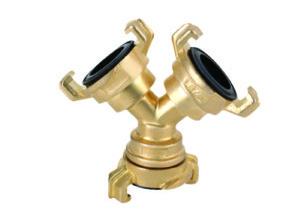 China Y Brass Coupling Fitting With Valve Gake Fire Fighting Pipe Fittings Brass Fire Hydrant Accessories Garden Fitting for sale